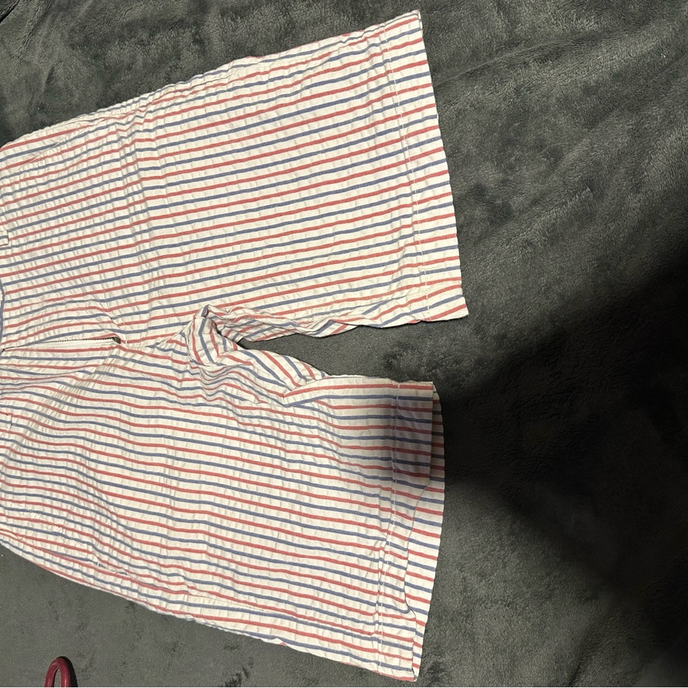 Striped Shorts in Red and Blue